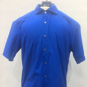 Canali Men’s Shirt Blue L Size Made in ITALY